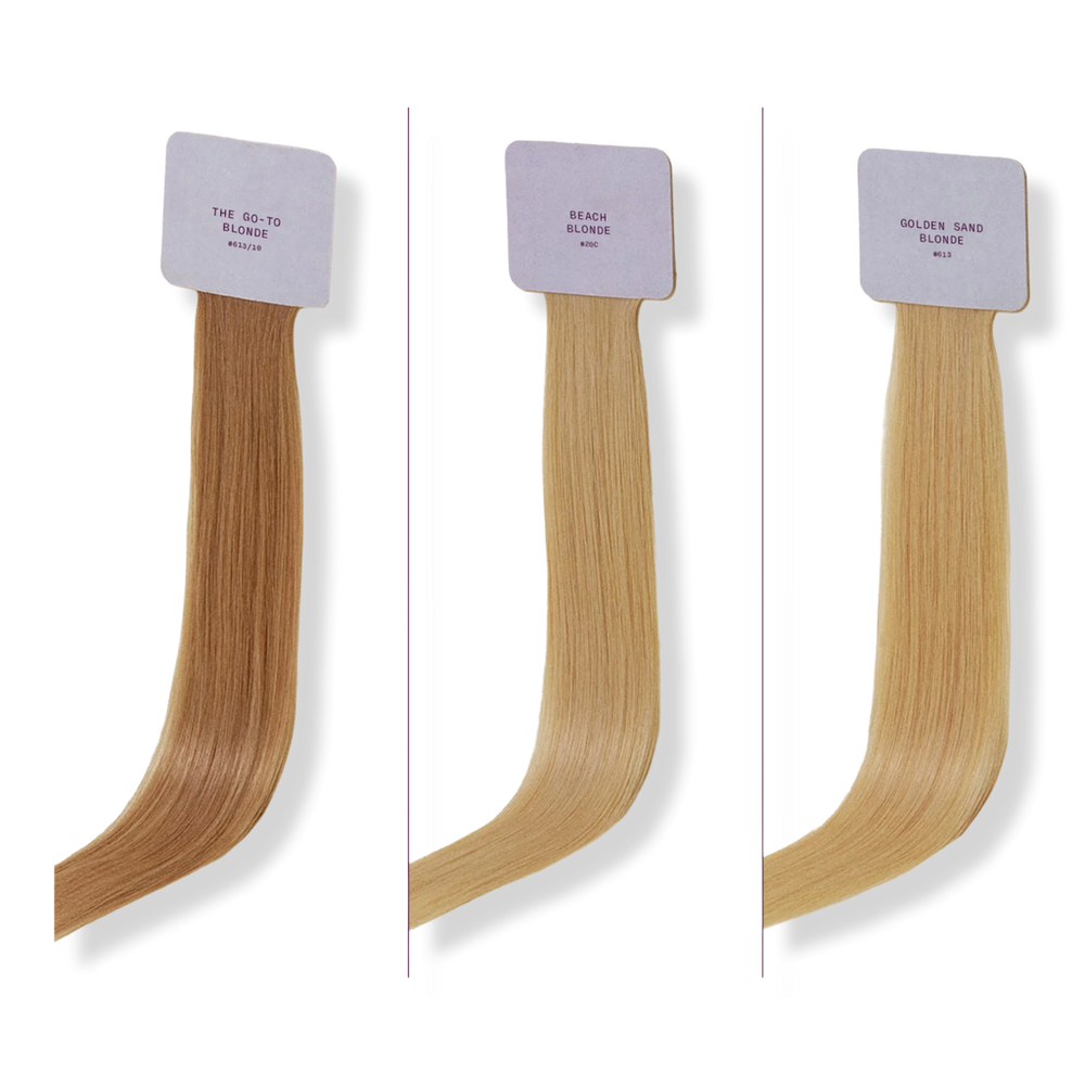 Sitting Pretty Halo Hair Extensions Blonde Swatch Set