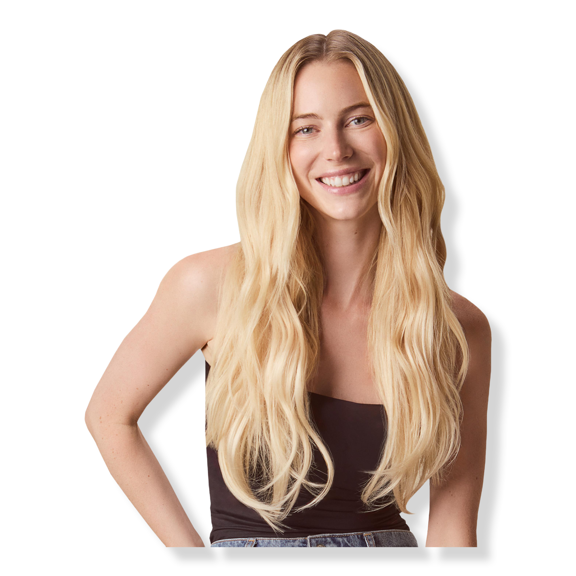 Sitting Pretty Golden Sand Blonde Halo Human Hair Extension #1