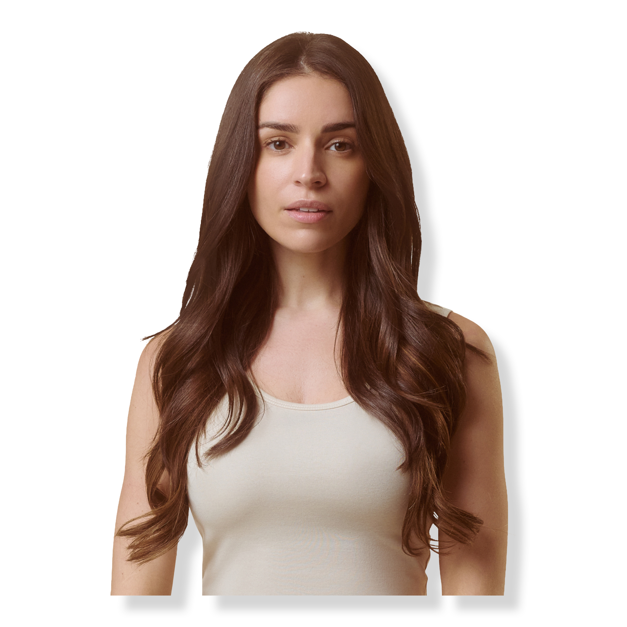 Sitting Pretty Soft Chestnut Brown Halo Human Hair Extension #1