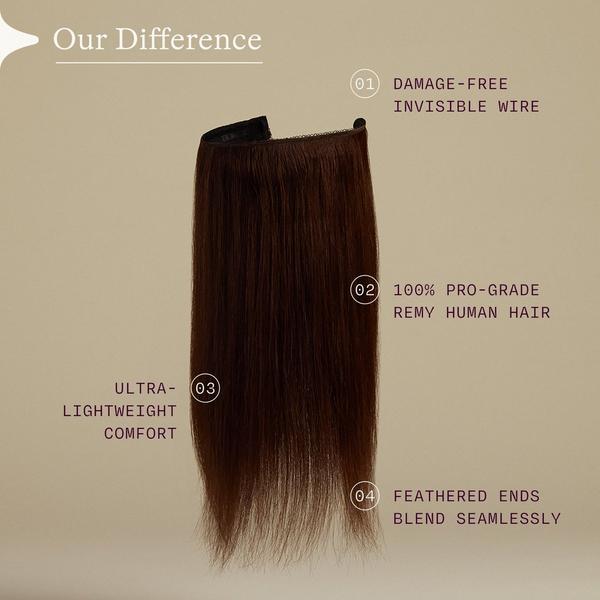 Sitting Pretty The Go-To Brunette Halo Human Hair Extension #4