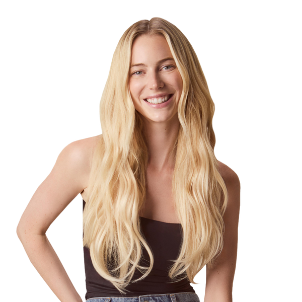 Sitting Pretty Golden Sand Blonde Halo Human Hair Extension #1