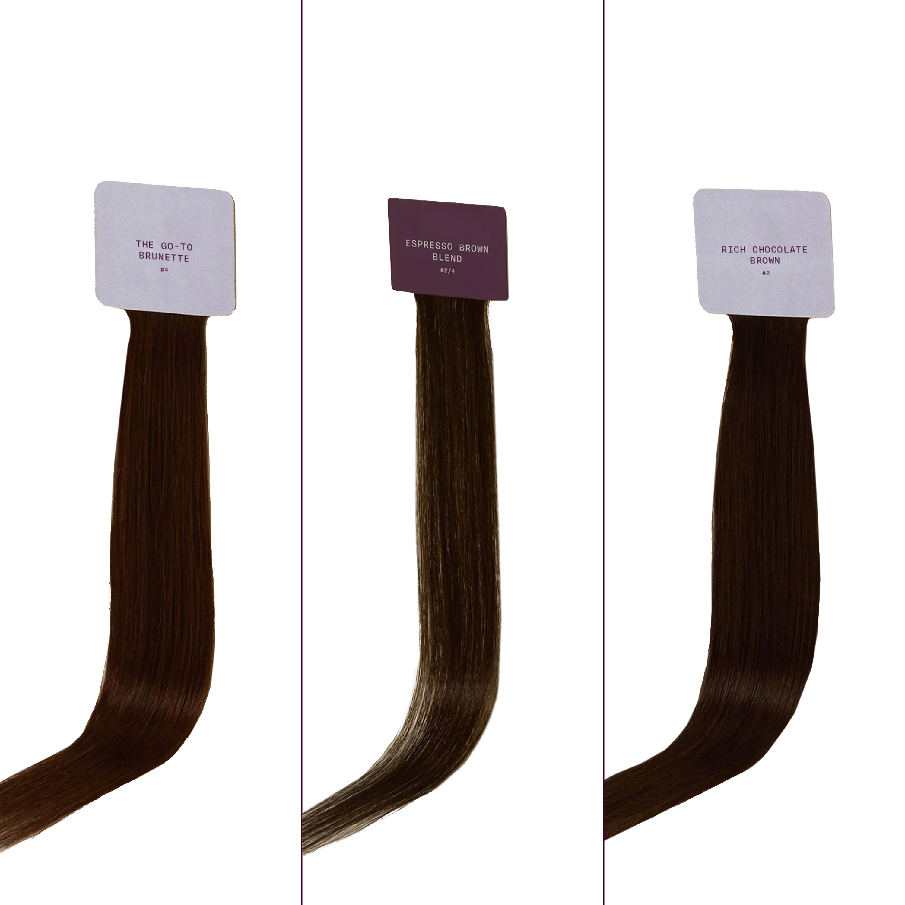 Sitting Pretty Halo Hair Extensions Brunette Swatch Set #1