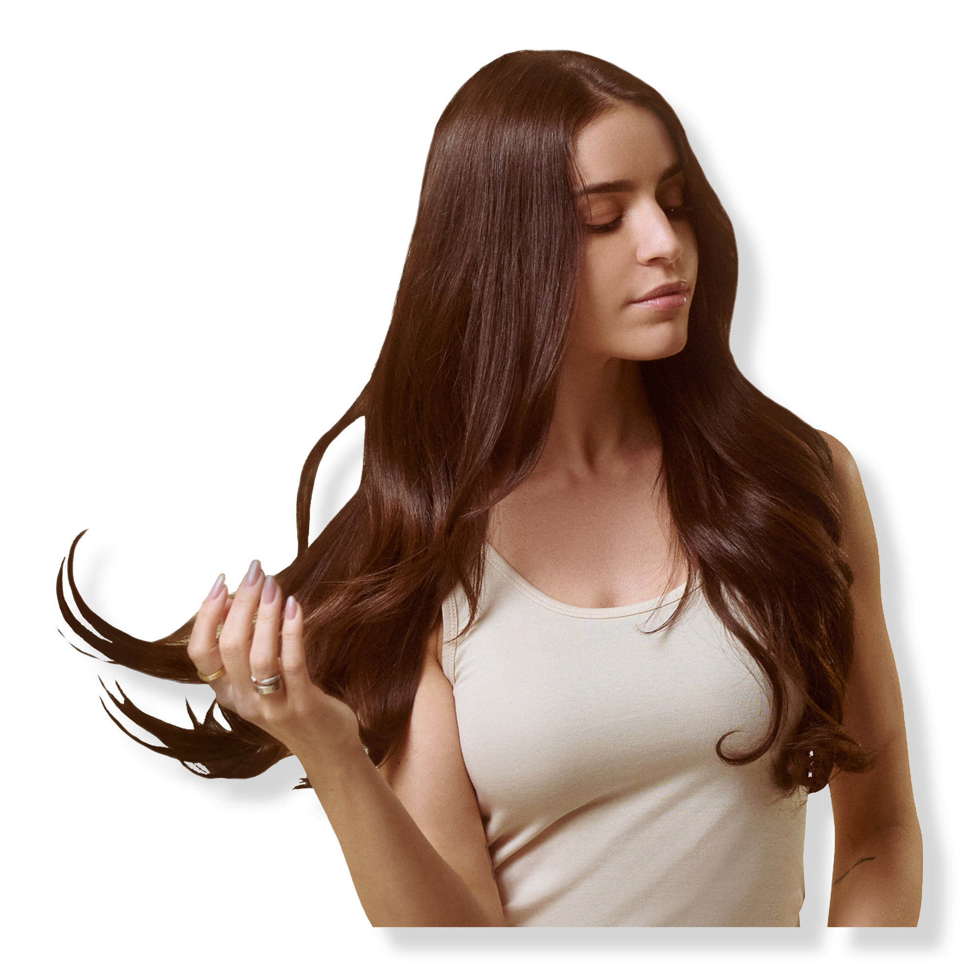 Sitting Pretty Rich Chocolate Brown Halo Human Hair Extension #1