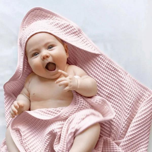 Ettitude CleanBamboo Waffle Hooded Baby Towel #2