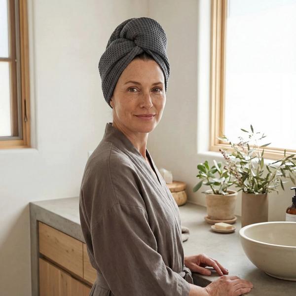 Ettitude Waffle Hair Towel #2