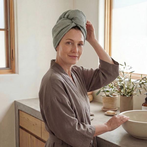 Ettitude Waffle Hair Towel #2