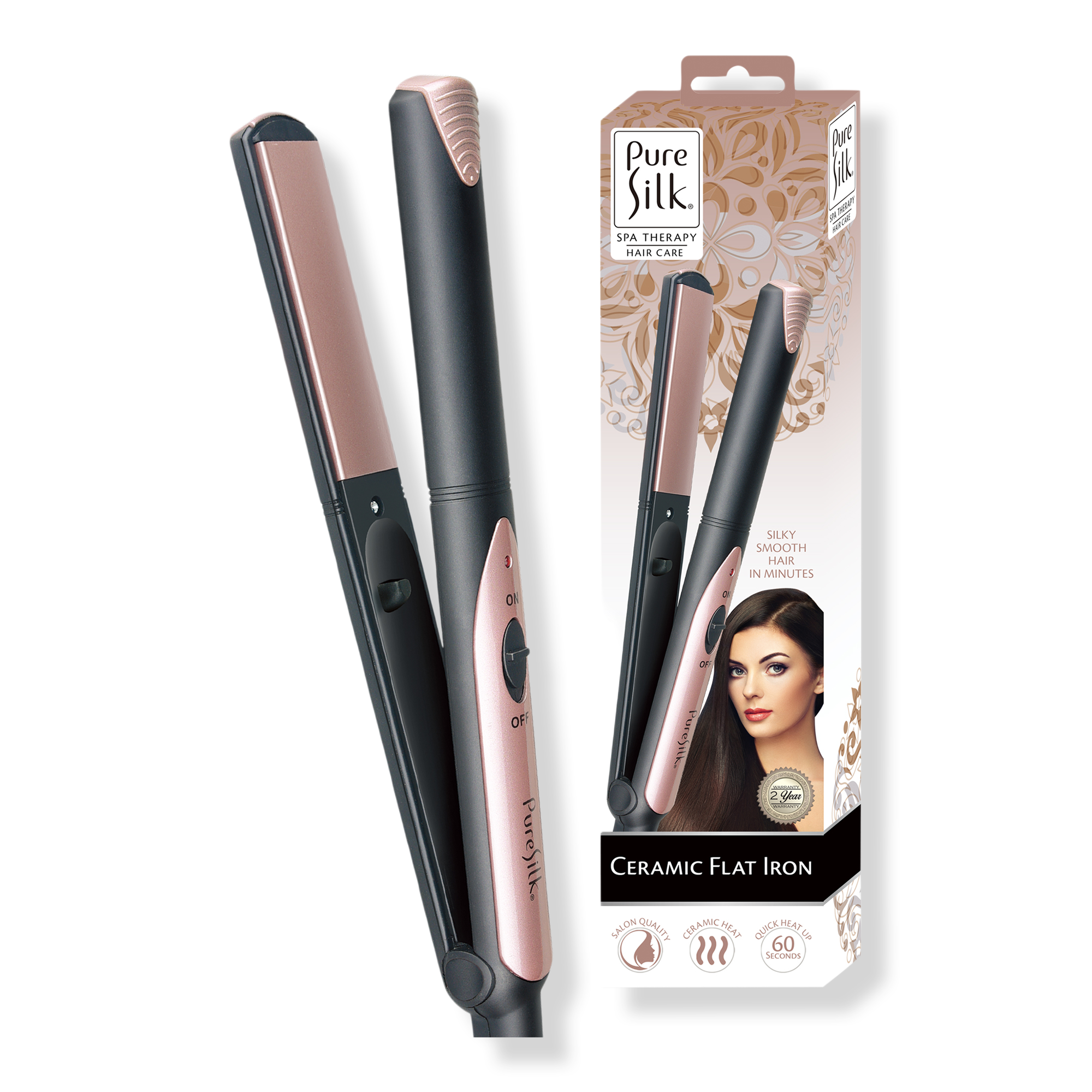 Pure Silk Ceramic Flat Iron Hair Straightener #1