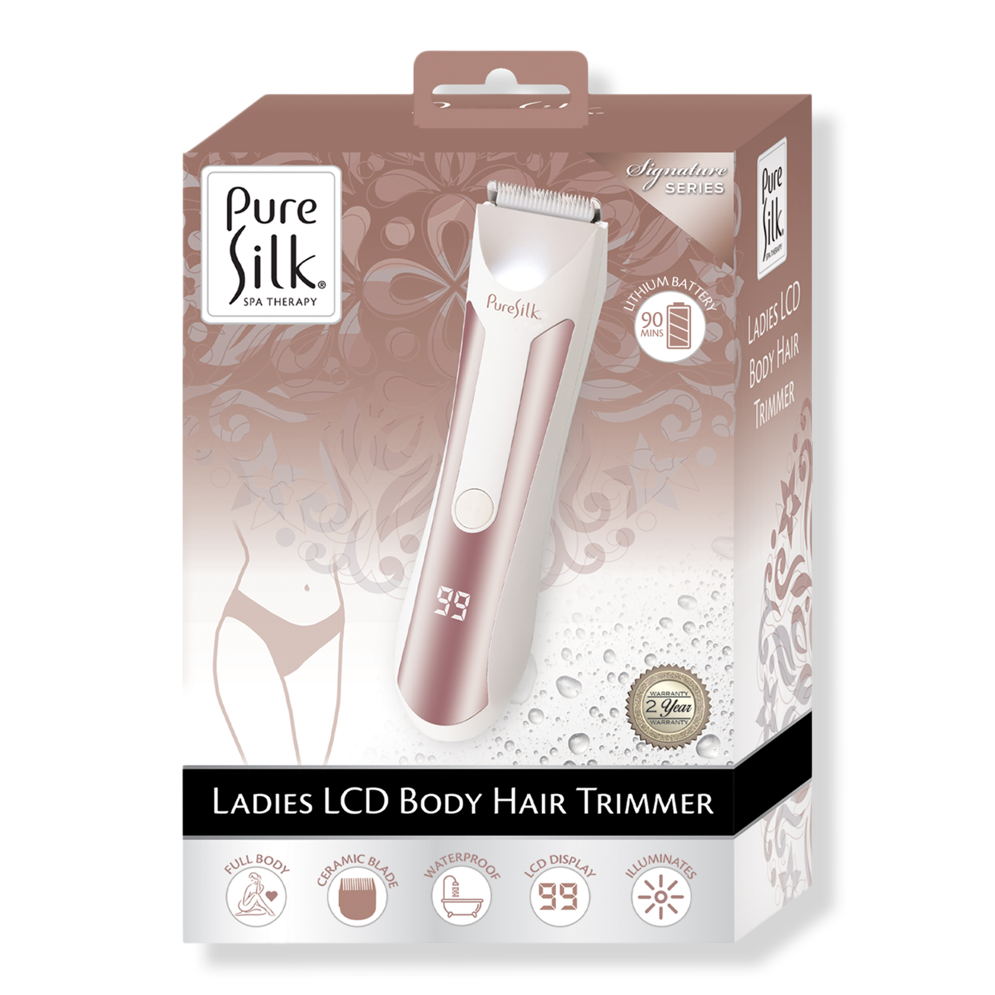 Pure Silk Rechargeable Body Hair Trimmer with 4 Guide Combs #1