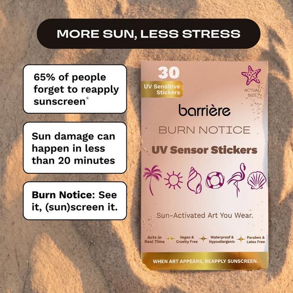 Barrière Burn Notice UV Sensor Sticker 30-Pack #4