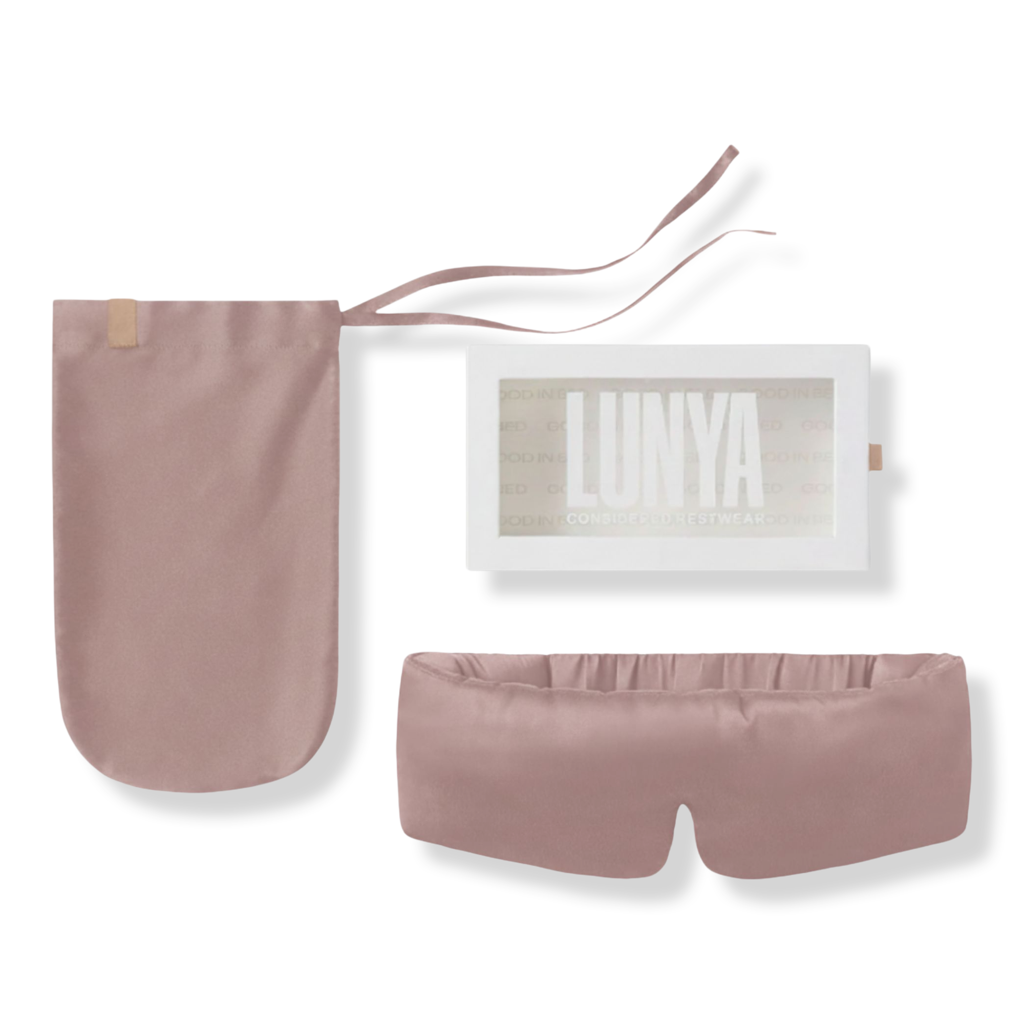Lunya Washable Silk Eye Mask - Delicate Pink #1