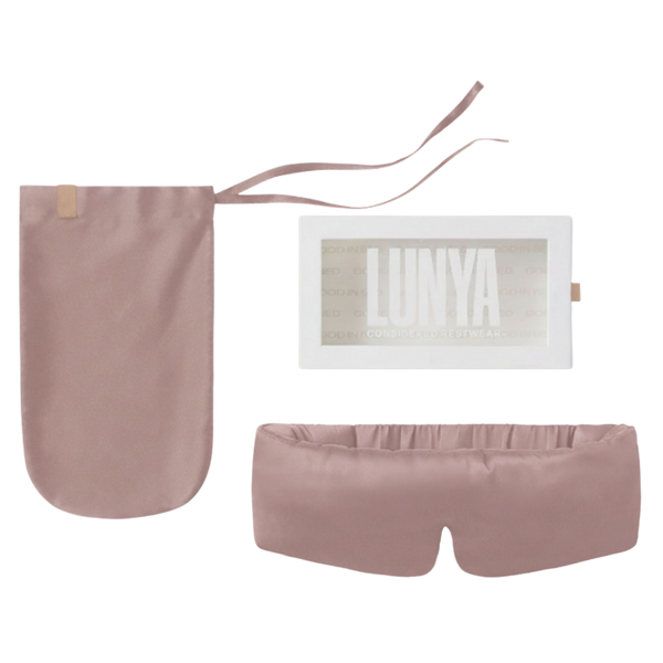 Lunya Washable Silk Weighted Sleep Mask - Delicate Pink #1