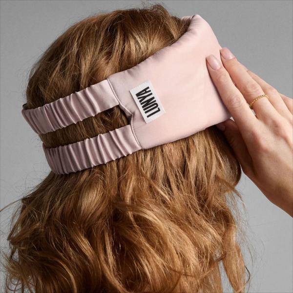 Lunya Washable Silk Weighted Sleep Mask - Delicate Pink #3