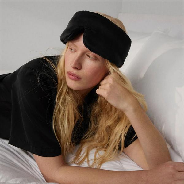 Lunya Washable Silk Weighted Sleep Mask - Immersed Black #4