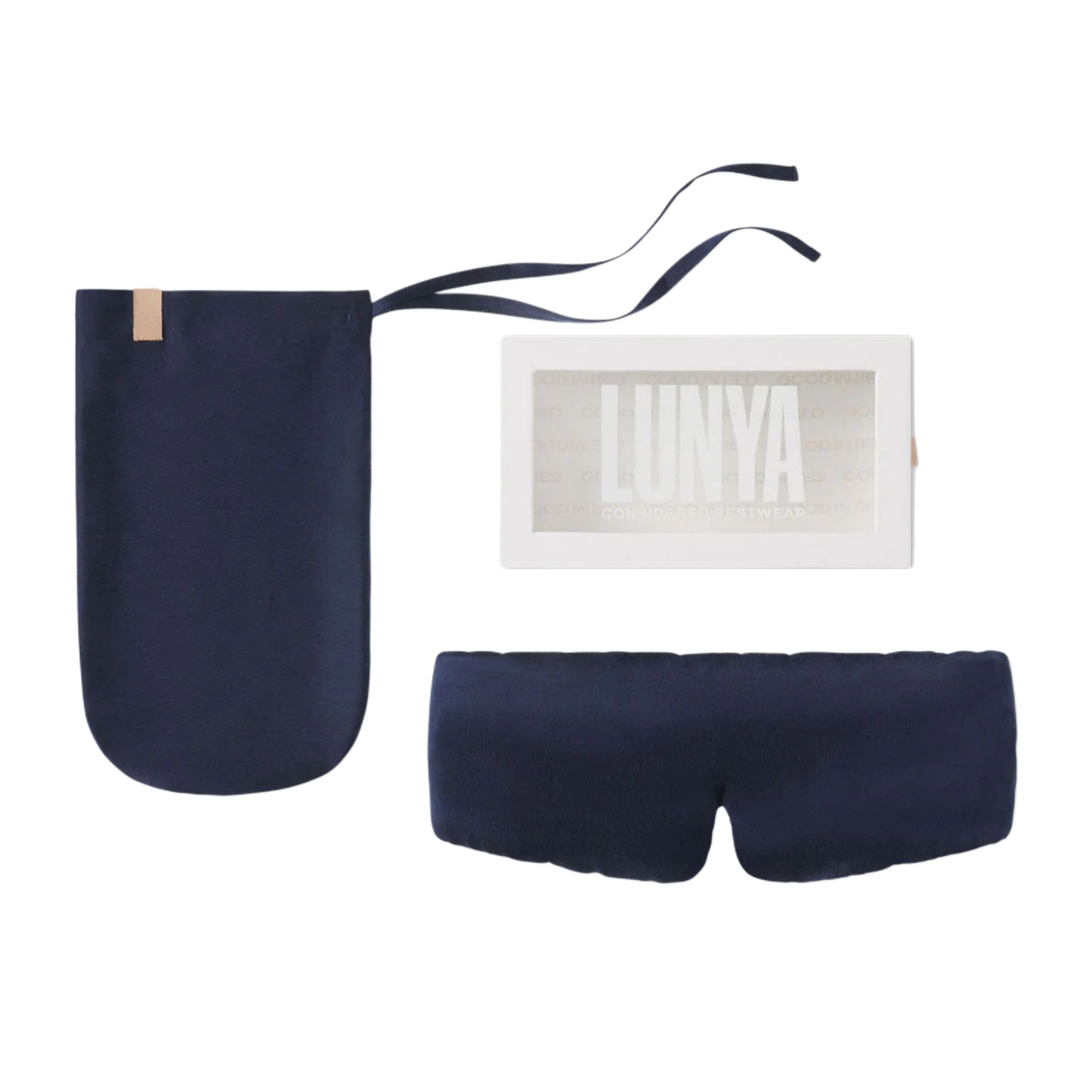 Lunya Washable Silk Eye Mask - Deep Blue #1