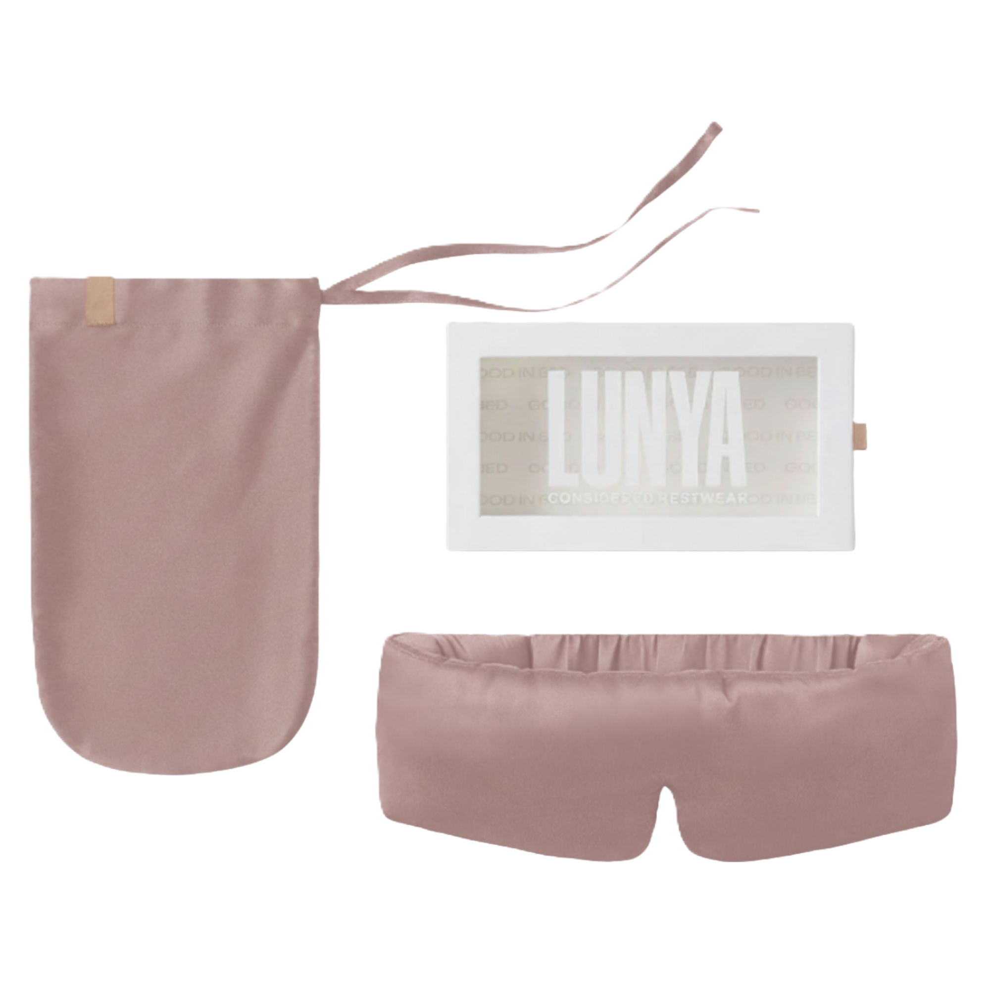 Lunya Washable Silk Eye Mask - Delicate Pink #1