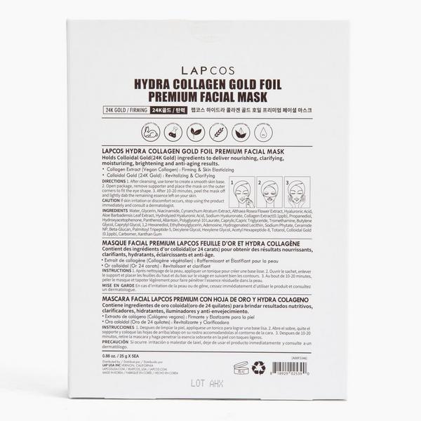 Lapcos Hydra Collagen 24K Gold Foil Mask 5-Pack #2