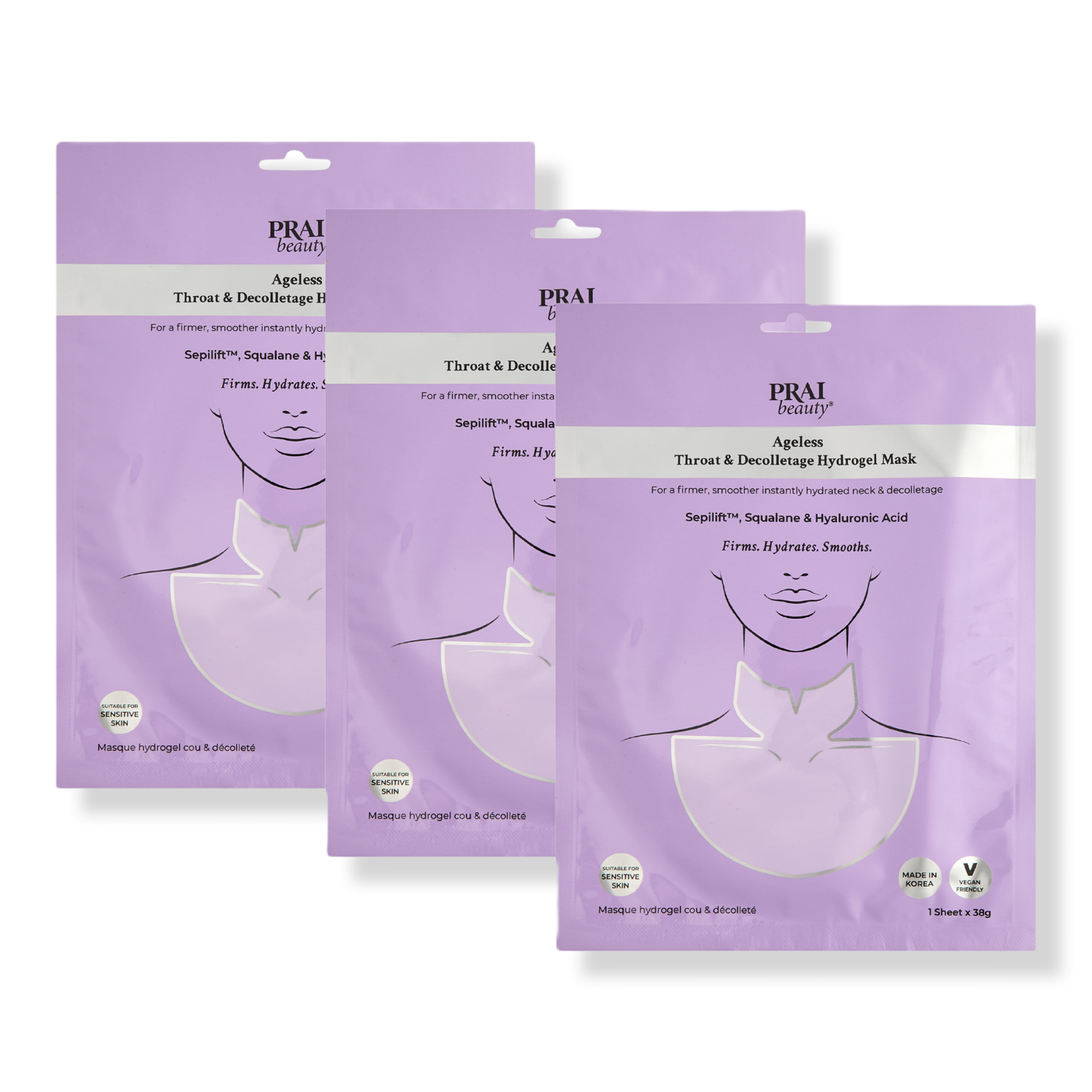 PRAI Beauty Ageless Throat & Decolletage Hydrogel Mask #1