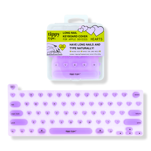 Long Nail Keyboard Cover for Apple - Hearts