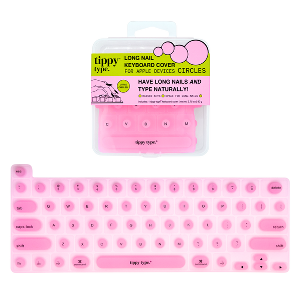 Tippy Type Long Nail Keyboard Cover for Apple - Circles #1