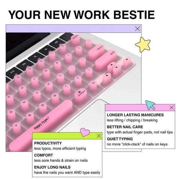 Tippy Type Long Nail Keyboard Cover for Apple - Circles #4
