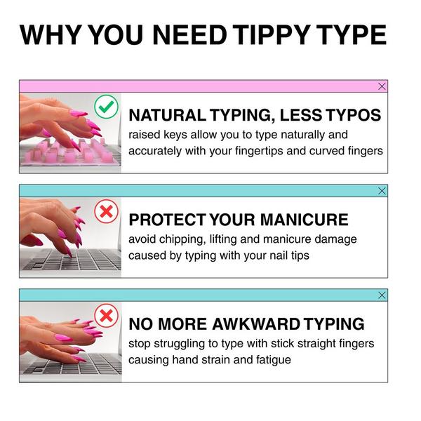 Tippy Type Long Nail Keyboard Cover for Apple - Circles #5
