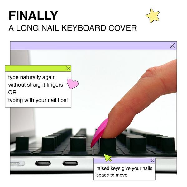 Tippy Type Long Nail Keyboard Cover for Apple - Circles #2