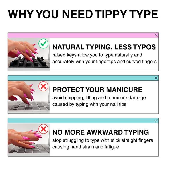 Tippy Type Long Nail Keyboard Cover for Apple - Circles #5
