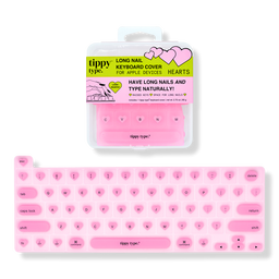 Tippy Type Long Nail Keyboard Cover for Apple - Hearts