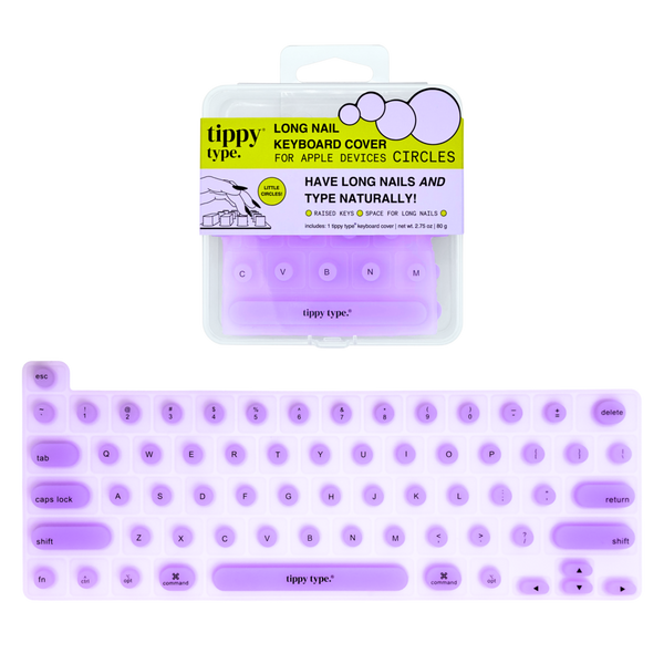 Tippy Type Long Nail Keyboard Cover for Apple - Circles #1