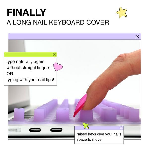 Tippy Type Long Nail Keyboard Cover for Apple - Circles #2