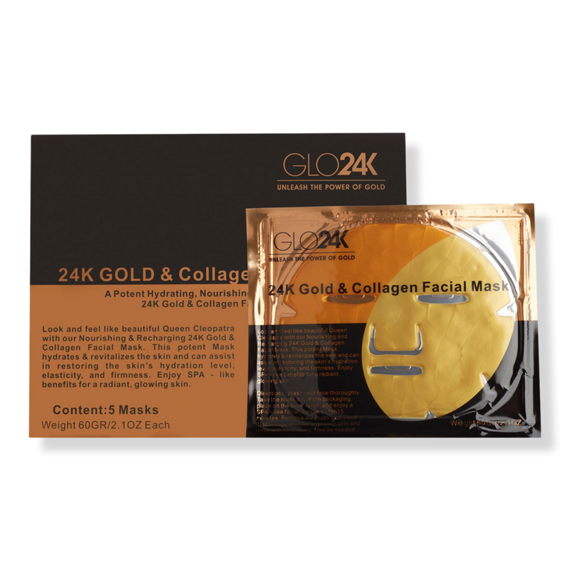 24K Gold & Collagen Facial Mask Set