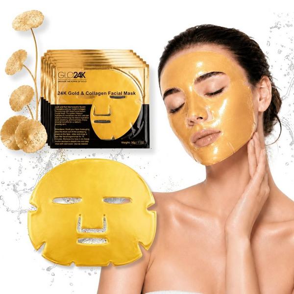 Glo24k 24K Gold & Collagen Facial Mask Set #2