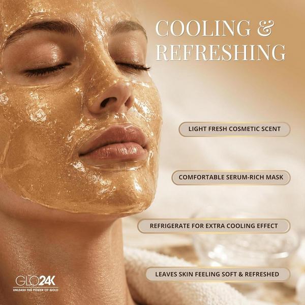 Glo24k 24K Gold & Collagen Facial Mask Set #5