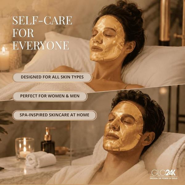 Glo24k 24K Gold & Collagen Facial Mask Set #7