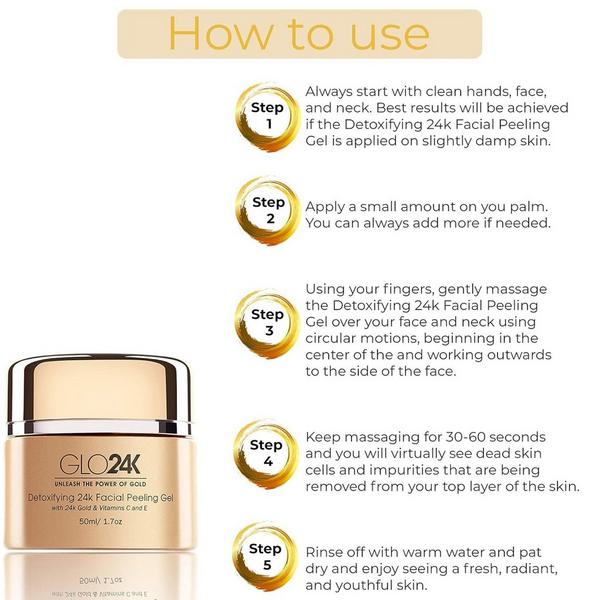Glo24k 24K Facial Peeling Gel #3