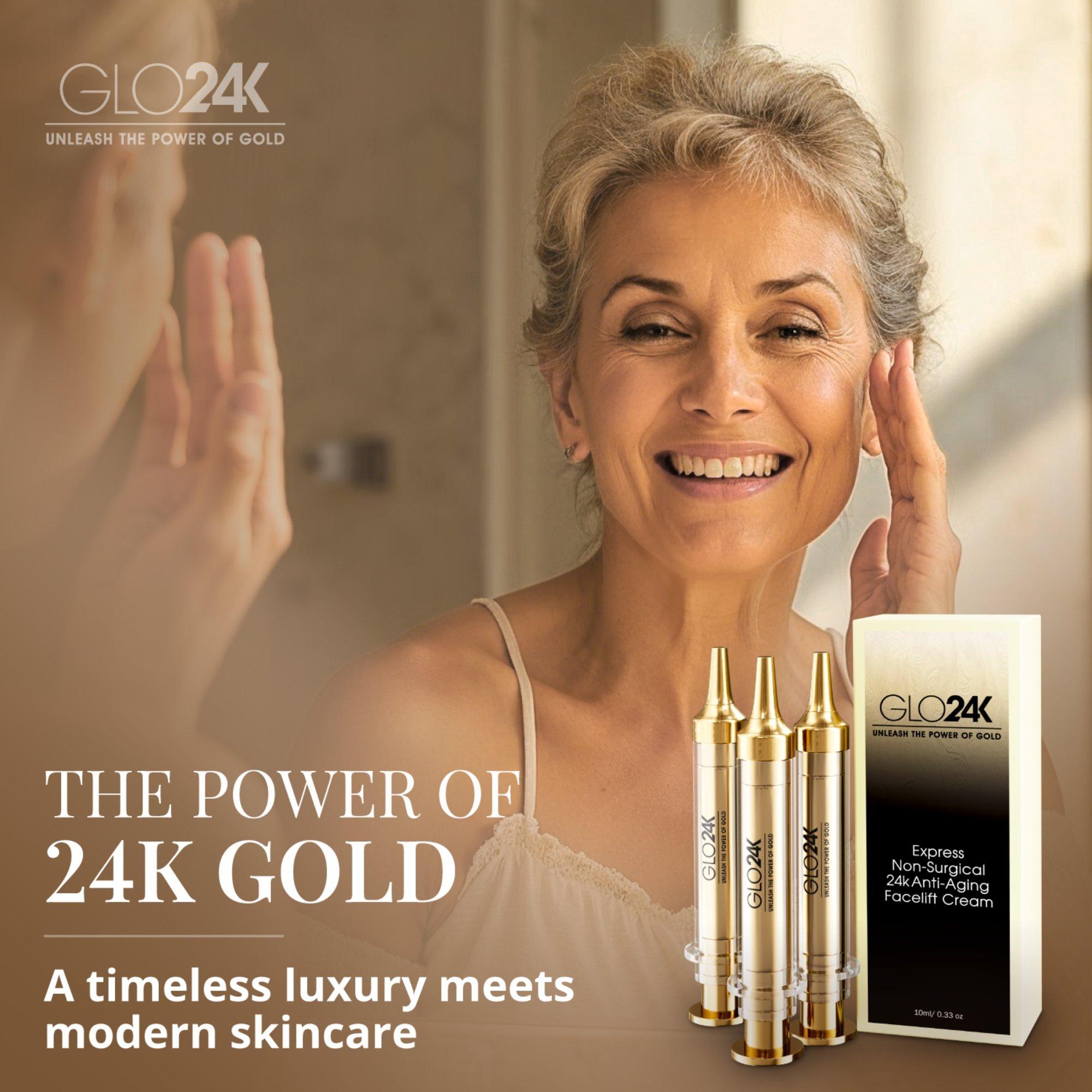 Крем для лица с эффектом лифтинга без операции Glo24k Express — фото 7