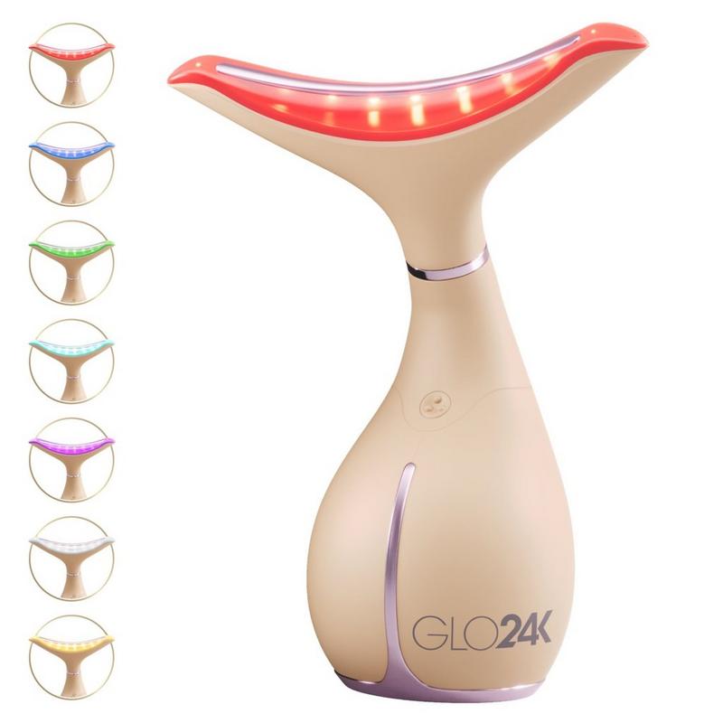 Glo24k - 7 Color LED Neck & Face Device with 24K PM Night Cream