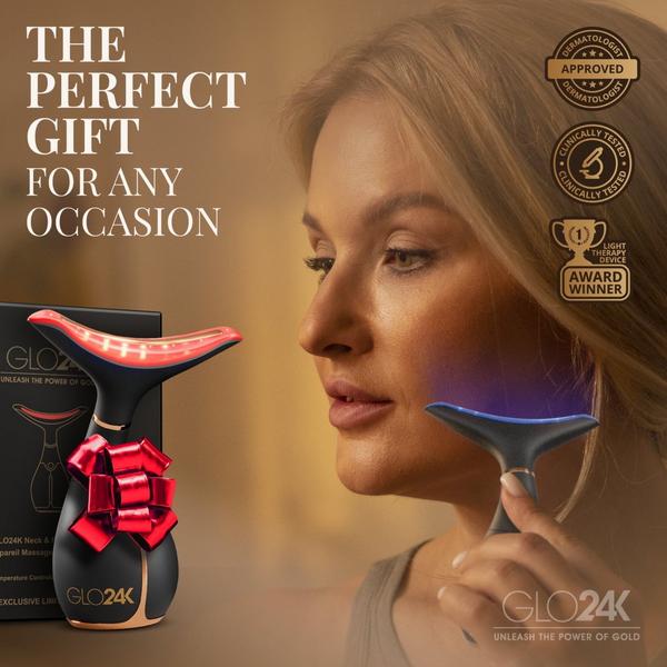 Glo24k Skin Rejuvenation Device for Face & Neck with 24K AM Day Cream #4