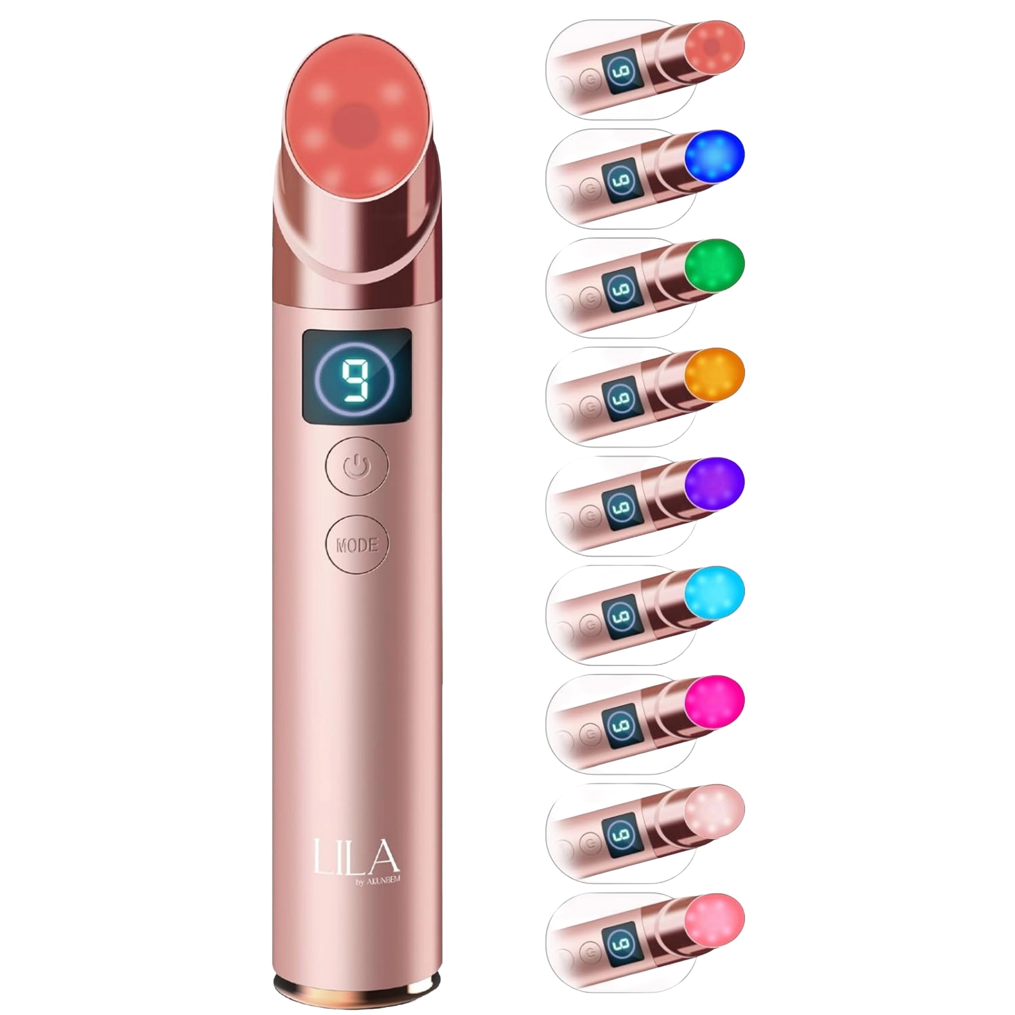 LILA by Akunbem 9‑in‑1 LED Glass‑Head Facial Massager #1