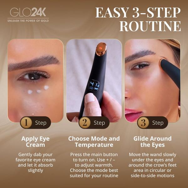 Glo24k Triple Action Eye Therapy Wand with 24K Eye Serum #3
