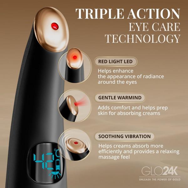 Glo24k Triple Action Eye Therapy Wand with 24K Eye Serum #2