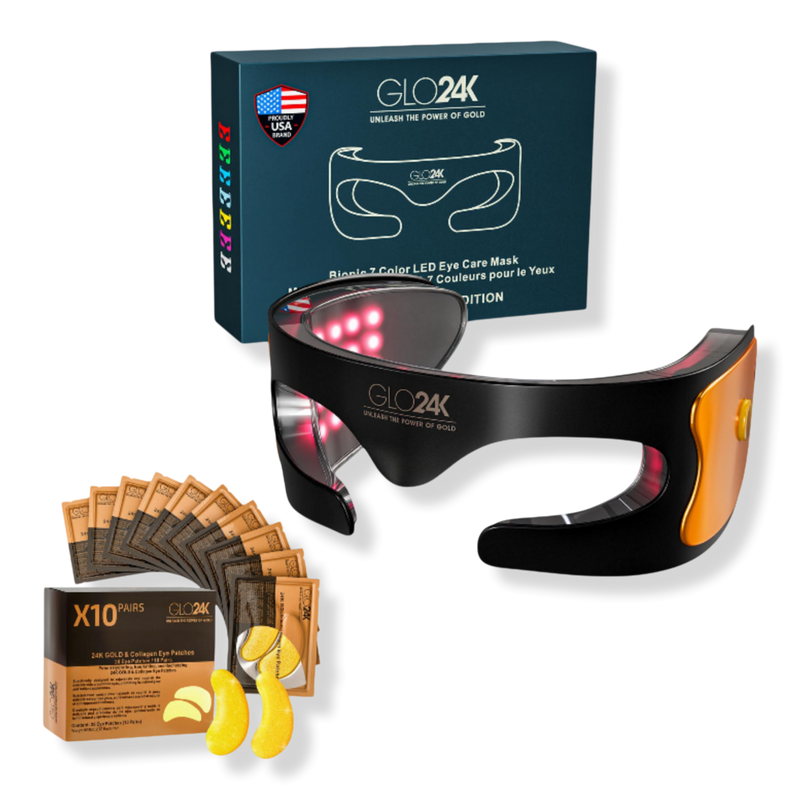 24k gold mask l glutathione review Bionic 7 Color LED Eye with & Collagen Eye Patches L-Glutathione Reduced | RayBiotech