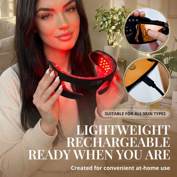 Glo24k Bionic 7 Color LED Eye Mask with 24K Gold & Collagen Eye Patches #3