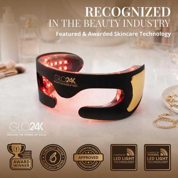 Glo24k Bionic 7 Color LED Eye Mask with 24K Gold & Collagen Eye Patches #4