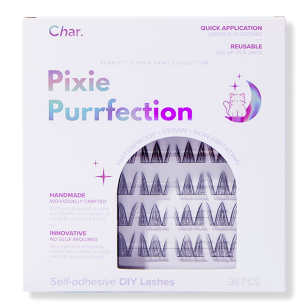 Char Cosmetics Pre-Glued Reusable Lashes Purrfectly Pixie Paws Collection #1
