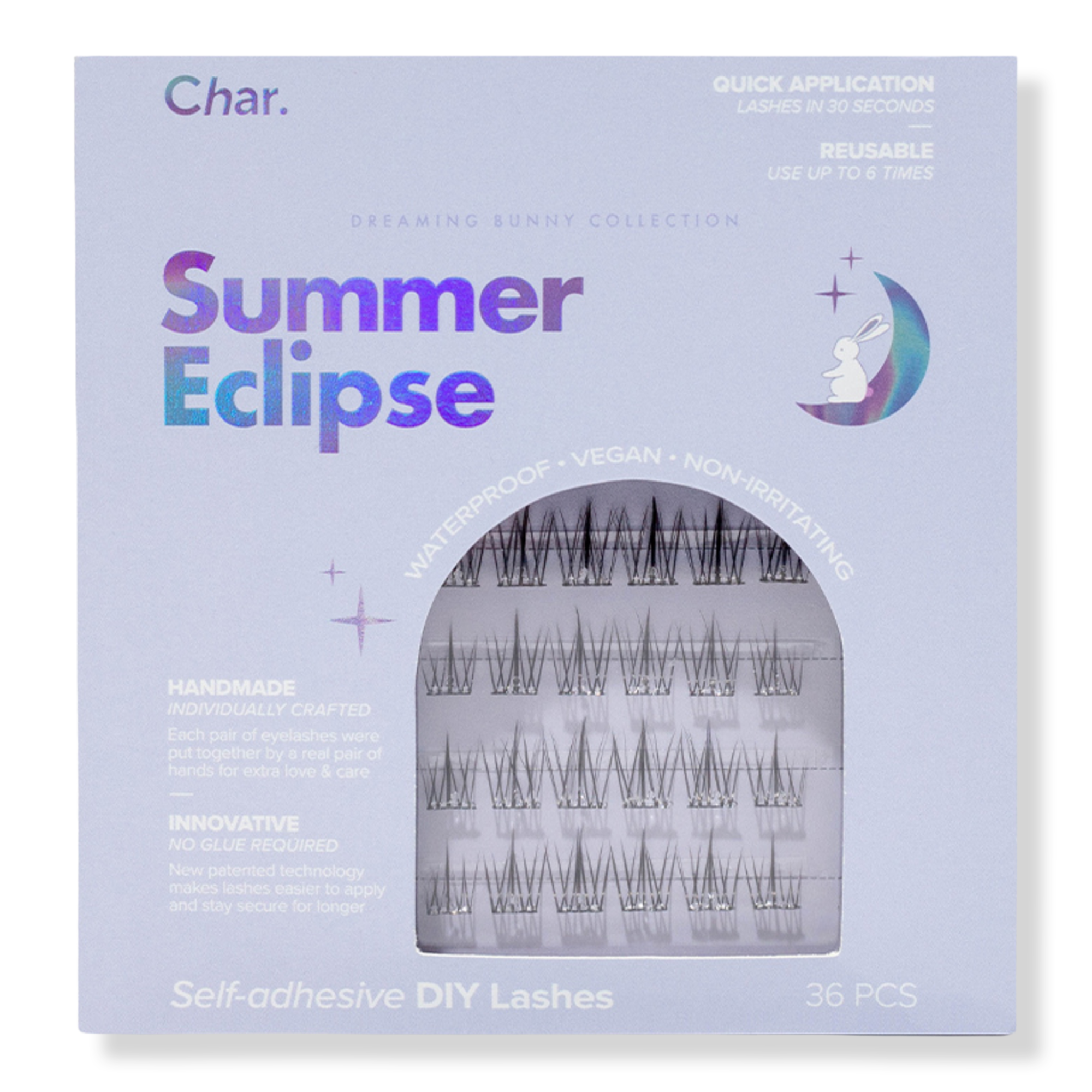 Char Cosmetics Pre-Glued Reusable Lashes Dreaming Bunny Collection #1