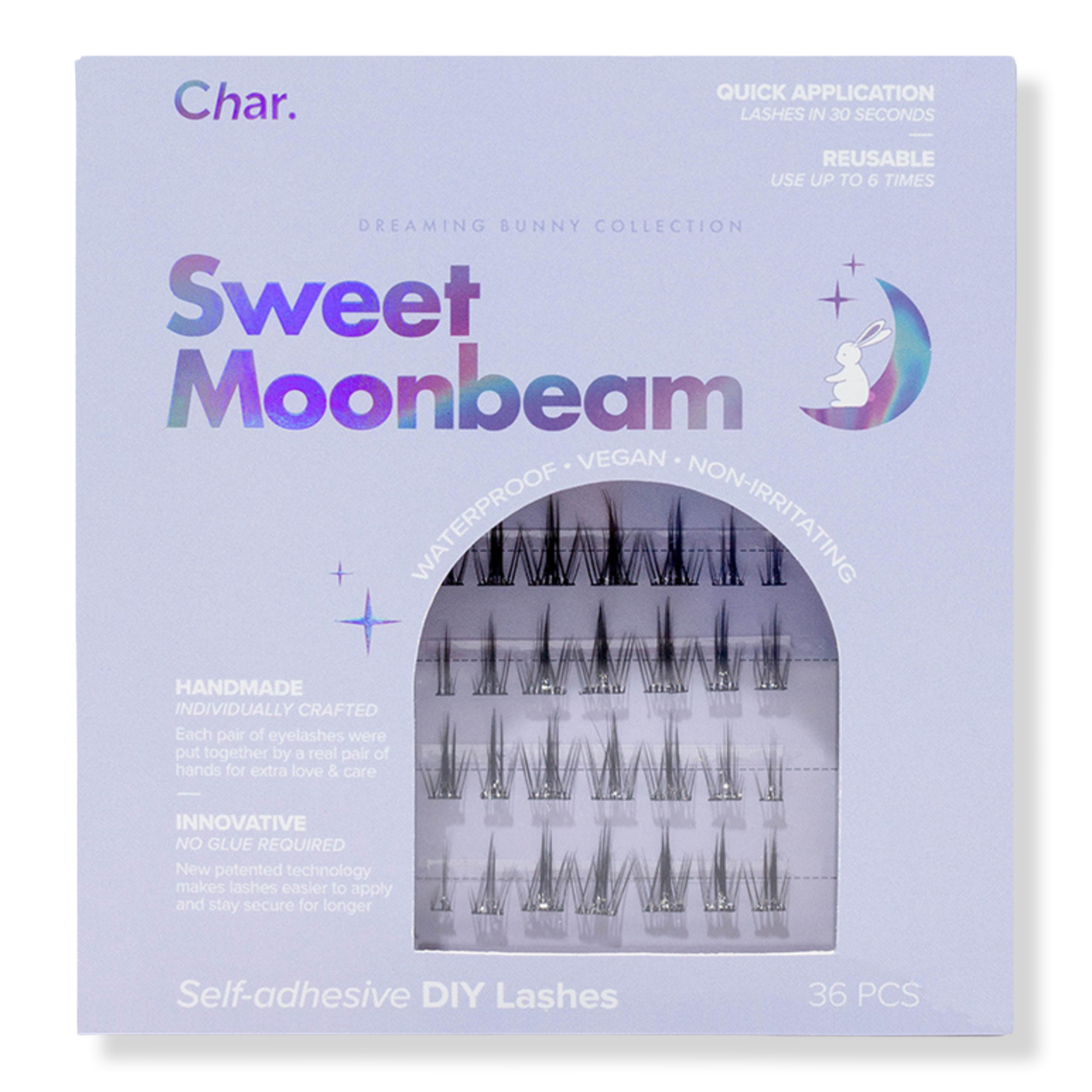 Char Cosmetics Pre-Glued Reusable Lashes Dreaming Bunny Collection #1
