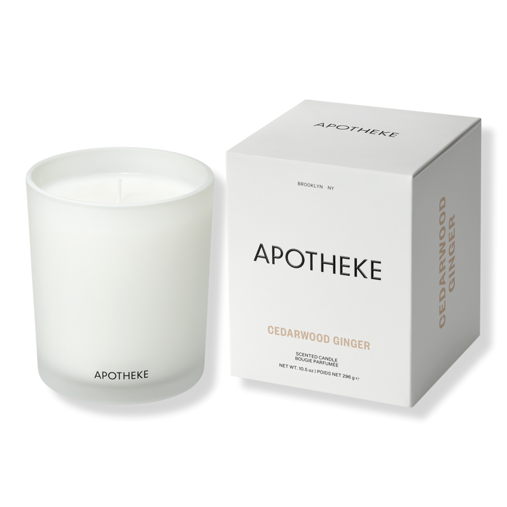 APOTHEKE Cedarwood Ginger Scented Candle - 10.5 oz (Classic Candle)
