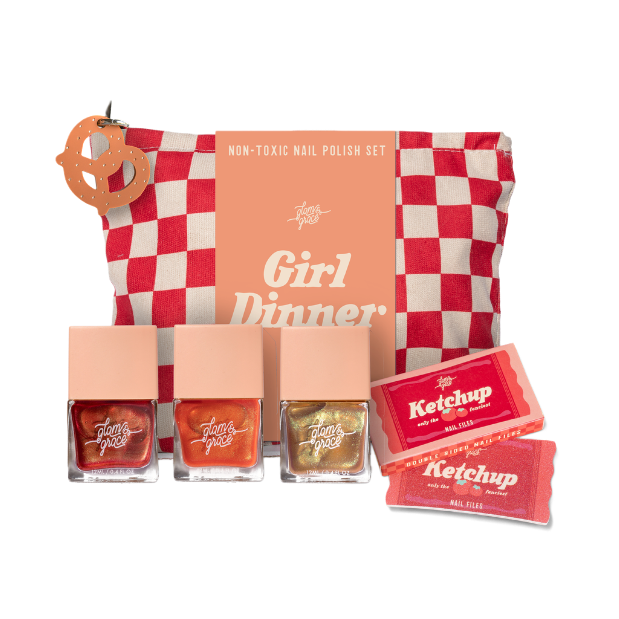 Glam & Grace Non-Toxic Nail Polish Set - Girl Dinner Collection #1
