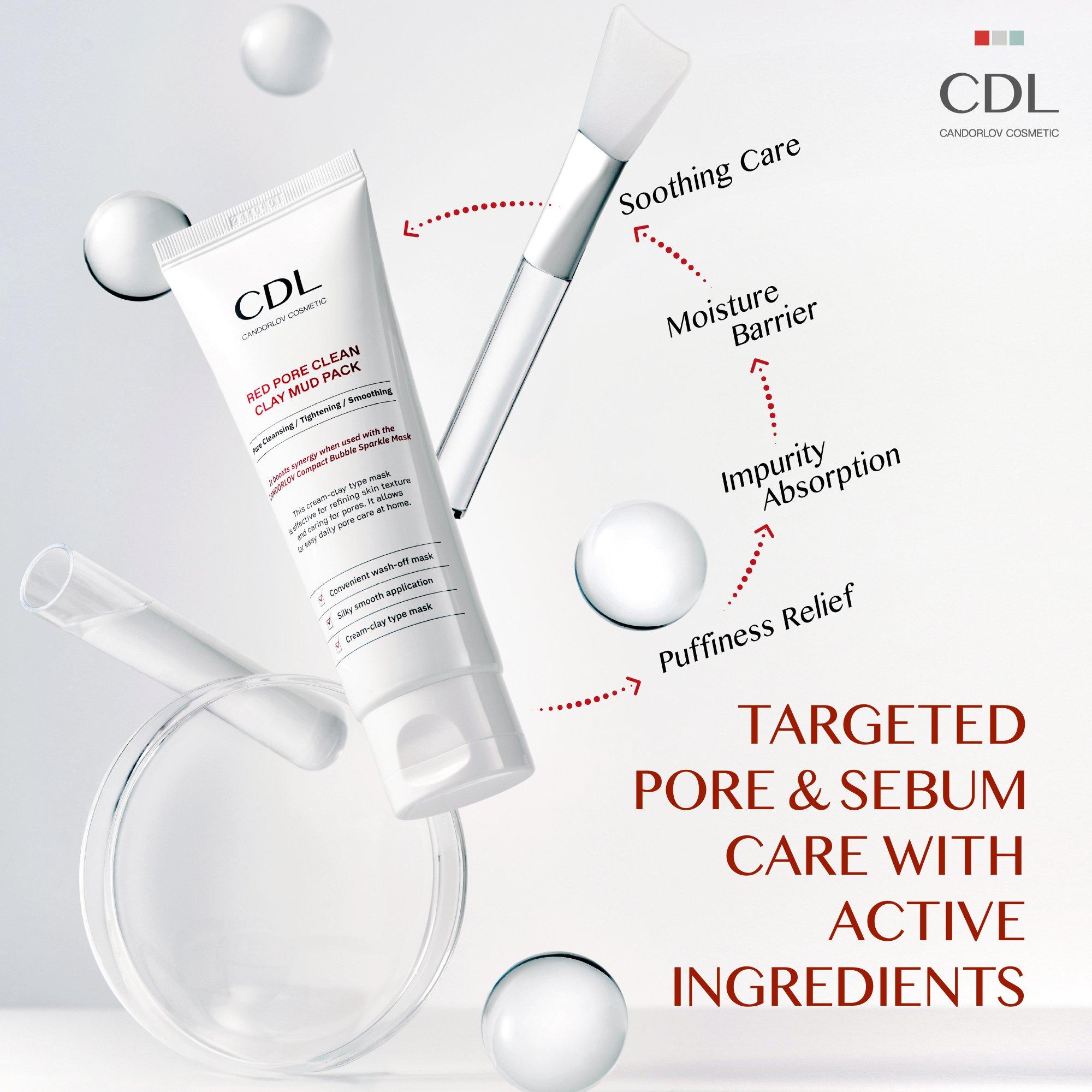 Глиняная маска для очищения пор Candorlov Red Pore Clean — фото 5